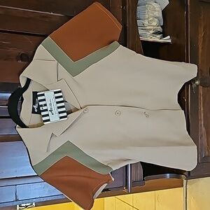 VTG inspired Astro Bettie s/s button up, size 2XL